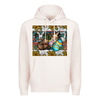 Pale Pink easter Premium Hoodie - CowhideDigitalArt