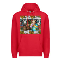 Red easter Premium Hoodie - CowhideDigitalArt