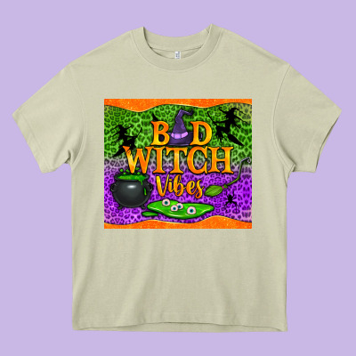 Bad Witch Vibes Heavy Core Tee Designed By Nancycooperartshop