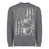 Patriotic German Shepherd American Flag Dog Lover Gift Heavyweight Sweatshirt | Teevron