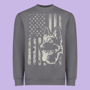 Patriotic German Shepherd American Flag Dog Lover Gift Heavyweight Sweatshirt Designed By Maiphamdesign