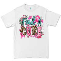 White Find a cure Cancer Awareness Premium Tee - HowdyJamesFarm
