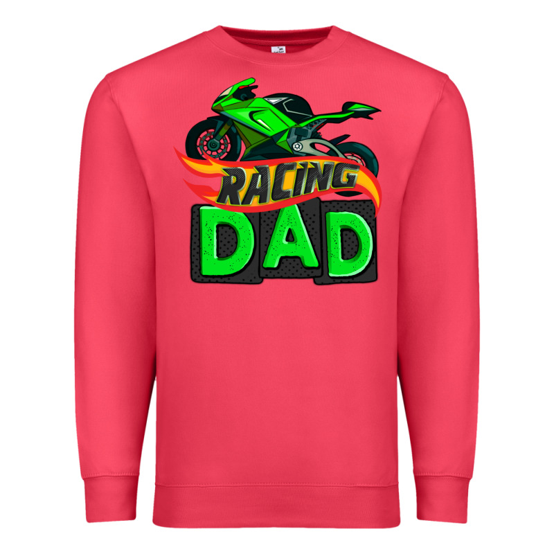 Racing Dad With Racing Motorcycle Premium Sweatshirt by AdoDesignShop | Teevron