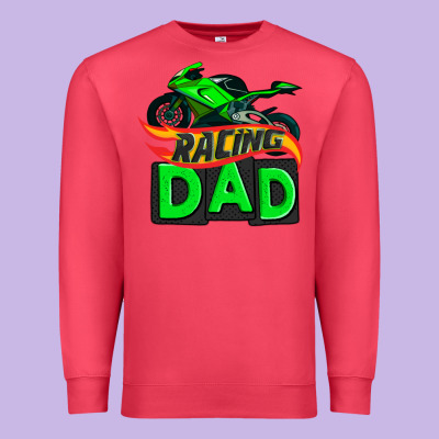 Racing Dad With Racing Motorcycle Premium Sweatshirt Designed By Adodesignshop