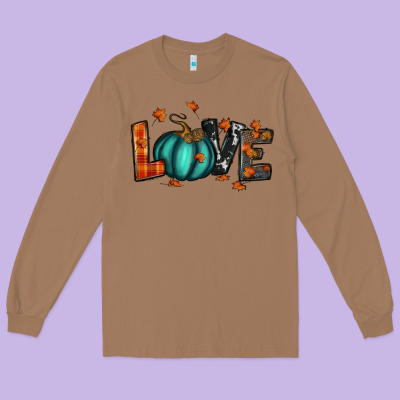 Fall Love Long Sleeve Tee Designed By Ranaportraitstore
