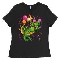 Black birthday t rex pink Ladies Tee - CowGirlArtShop