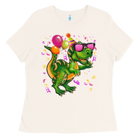 Bone birthday t rex pink Ladies Tee - CowGirlArtShop