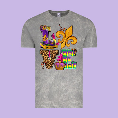 Mardi Gras Love Olivia Vintage Tee Designed By Oliviacreatesart