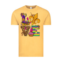 Vintage Mustard mardi gras love olivia Vintage Tee - OliviaCreatesArt