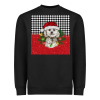 Black Christmas Bichon frise dog Heavyweight Sweatshirt - BarkalooDesign