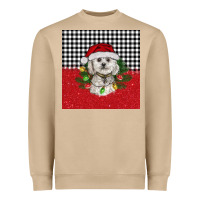 Christmas Bichon Frise Dog Heavyweight Sweatshirt | Teevron