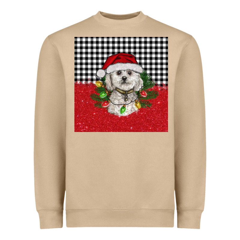 Christmas Bichon Frise Dog Heavyweight Sweatshirt by BarkalooDesign | Teevron
