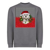 Storm Christmas Bichon frise dog Heavyweight Sweatshirt - BarkalooDesign