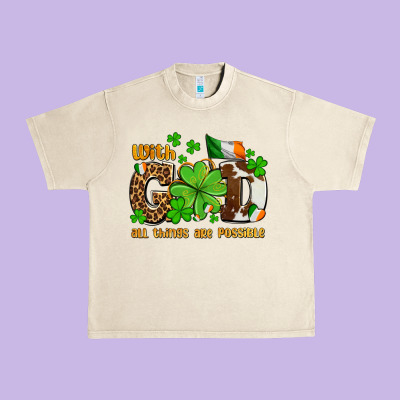 With God All Things Are Possible Urban Heavy Tee Designed By Oliviacreatesart