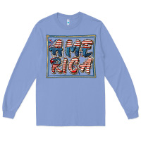 Colony Blue America Long Sleeve Tee - FaDigitalArtStudio