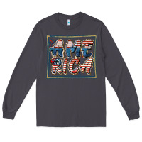 Smoke America Long Sleeve Tee - FaDigitalArtStudio