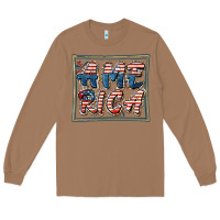Toasted Coconut America Long Sleeve Tee - FaDigitalArtStudio