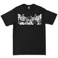 Black black and white floral Premium Tee - TumblerDesignByShophia