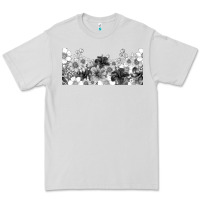 Dove Grey black and white floral Premium Tee - TumblerDesignByShophia