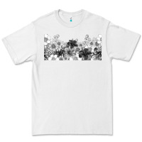 White black and white floral Premium Tee - TumblerDesignByShophia