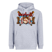 Heather Grey baseball mom Heavyweight Hoodie - AdoDesignShop