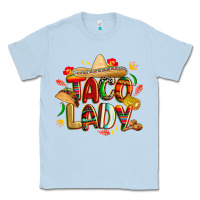Dusty Blue cinco de mayo taco lady Classic Tee - CowGirlArtShop