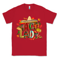 Red cinco de mayo taco lady Classic Tee - CowGirlArtShop