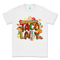 White cinco de mayo taco lady Classic Tee - CowGirlArtShop