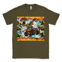 Army Green monster truck dinosaur t rex tumbler Classic Tee - Artiststas