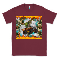 Burgundy monster truck dinosaur t rex tumbler Classic Tee - Artiststas