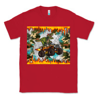 Red monster truck dinosaur t rex tumbler Classic Tee - Artiststas