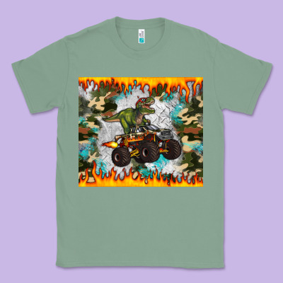 Monster Truck Dinosaur T Rex Tumbler Classic Tee Designed By Artiststas