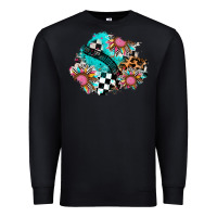 Black race sunflower patches Premium Sweatshirt - AdoDesignShop