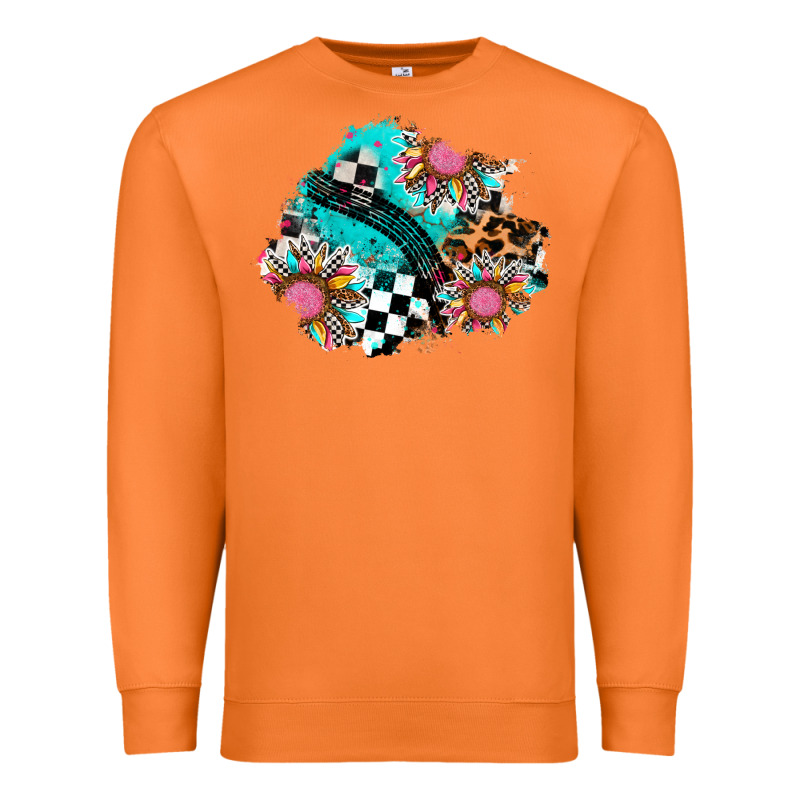 Race Sunflower Patches Premium Sweatshirt by AdoDesignShop | Teevron