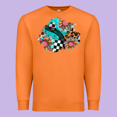 Race Sunflower Patches Premium Sweatshirt Designed By Adodesignshop