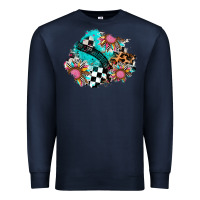 Navy race sunflower patches Premium Sweatshirt - AdoDesignShop