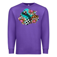 Purple race sunflower patches Premium Sweatshirt - AdoDesignShop