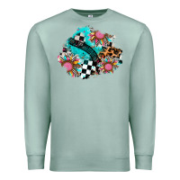 Seafoam race sunflower patches Premium Sweatshirt - AdoDesignShop