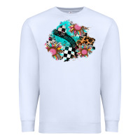 White race sunflower patches Premium Sweatshirt - AdoDesignShop