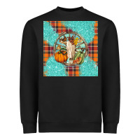 Black fall bull skull Heavyweight Sweatshirt - BarkalooDesign