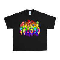 Black Hello Summer Tie Dye Urban Heavy Tee - CowCowDesign
