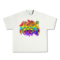Pistachio Hello Summer Tie Dye Urban Heavy Tee - CowCowDesign