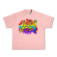 Salmon Hello Summer Tie Dye Urban Heavy Tee - CowCowDesign