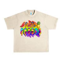 Sandshell Hello Summer Tie Dye Urban Heavy Tee - CowCowDesign
