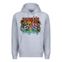 Heather Grey Pumpkin Everything Premium Hoodie - CowhideDigitalArt