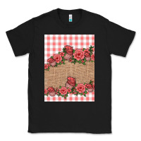 Black valentines day burlap background Classic Tee - Jasminsmagicworld
