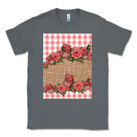 Charcoal Heather valentines day burlap background Classic Tee - Jasminsmagicworld