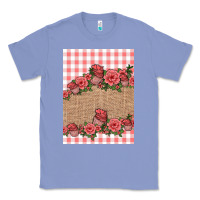 Colony Blue valentines day burlap background Classic Tee - Jasminsmagicworld