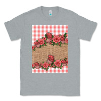 Heather Grey valentines day burlap background Classic Tee - Jasminsmagicworld