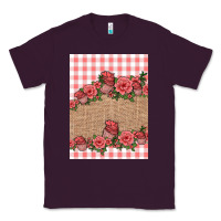 Plum valentines day burlap background Classic Tee - Jasminsmagicworld